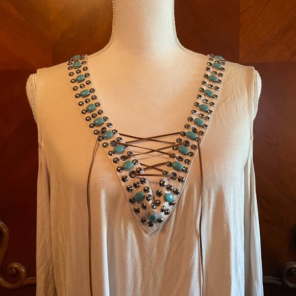 "Boston Proper" Top with Beads - Picture 2 of 5